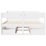 Cadre de lit sans matelas blanc 120x190 cm bois de pin massif