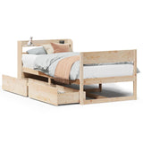 Cadre de lit sans matelas 90x190 cm bois de pin massif