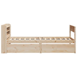 Cadre de lit sans matelas 75x190 cm bois de pin massif