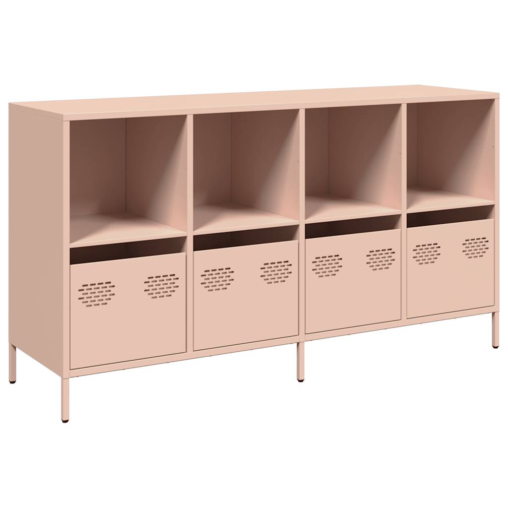 Buffet rose 135x39x73,5 cm acier laminé à froid