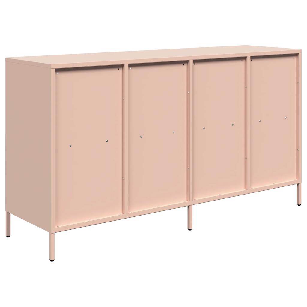 Buffet rose 135x39x73,5 cm acier laminé à froid