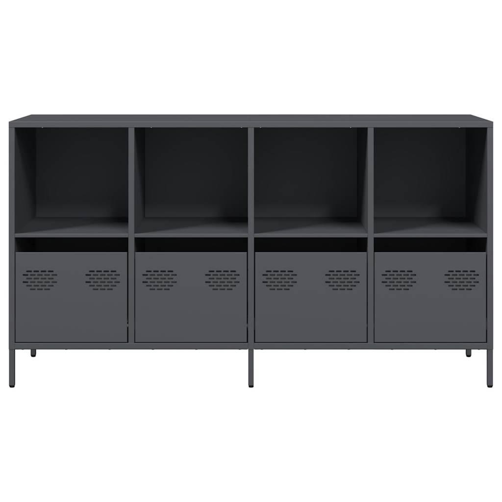 Buffet anthracite 135x39x73,5 cm acier laminé à froid