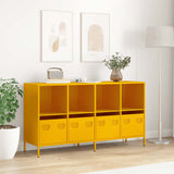 Buffet jaune moutarde 135x39x73,5 cm acier laminé à froid