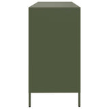 Buffet vert olive 135x39x73,5 cm acier laminé à froid