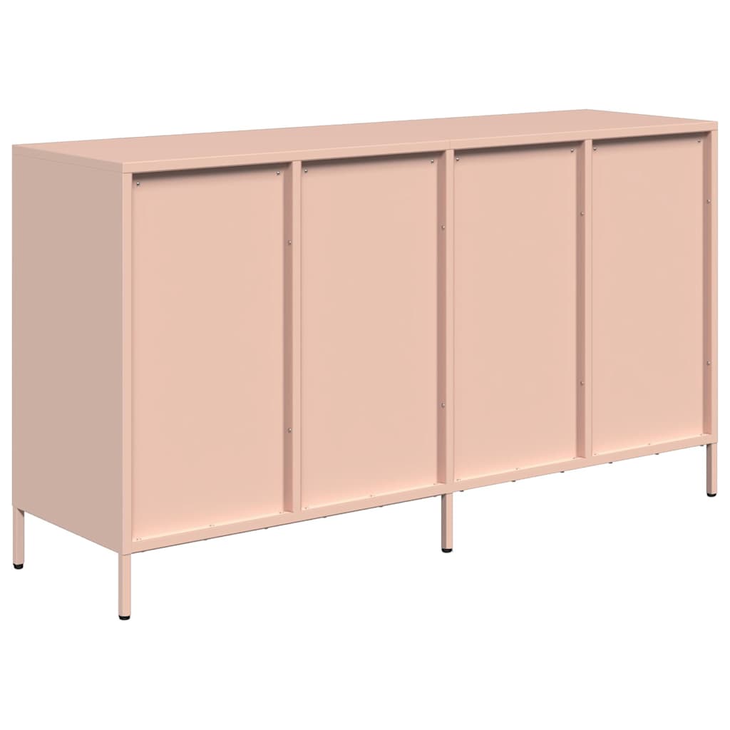 Buffet rose 135x39x73,5 cm acier laminé à froid