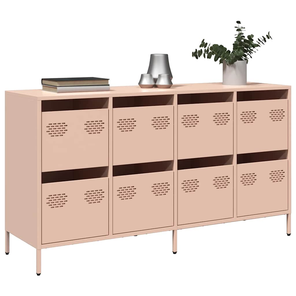 Buffet rose 135x39x73,5 cm acier laminé à froid