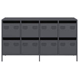 Buffet anthracite 135x39x73,5 cm acier laminé à froid