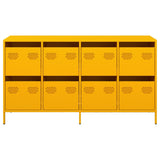 Buffet jaune moutarde 135x39x73,5 cm acier laminé à froid