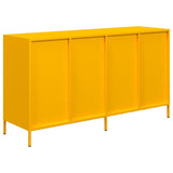 Buffet jaune moutarde 135x39x73,5 cm acier laminé à froid