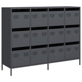 Buffet anthracite 135x39x103,5 cm acier laminé à froid