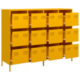 Buffet jaune moutarde 135x39x103,5 cm acier laminé à froid