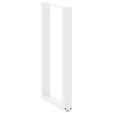 Pieds de table basse forme de U 2 pcs blanc 40x(90-91) cm acier