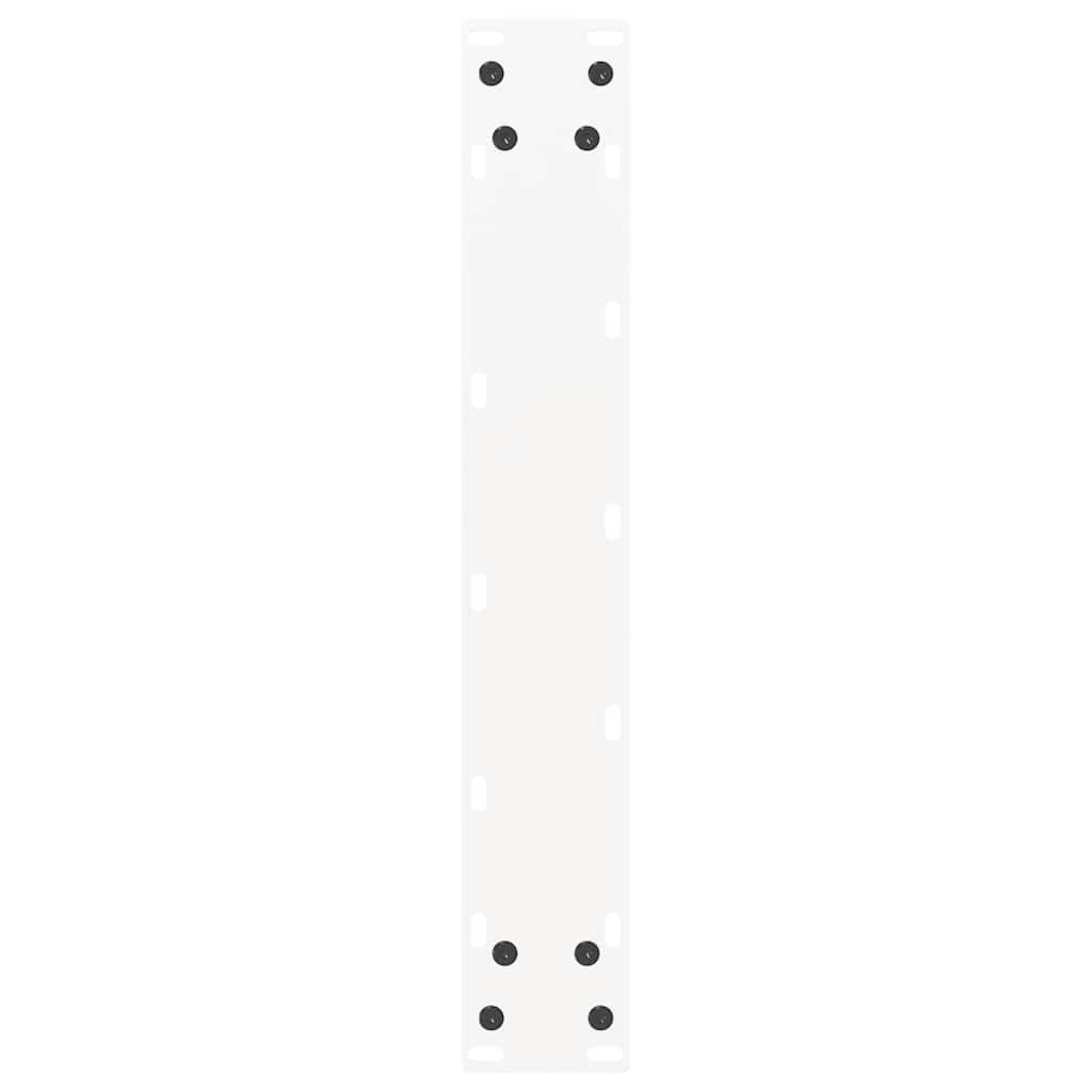 Pieds de table basse forme de U 2 pcs blanc 40x(90-91) cm acier