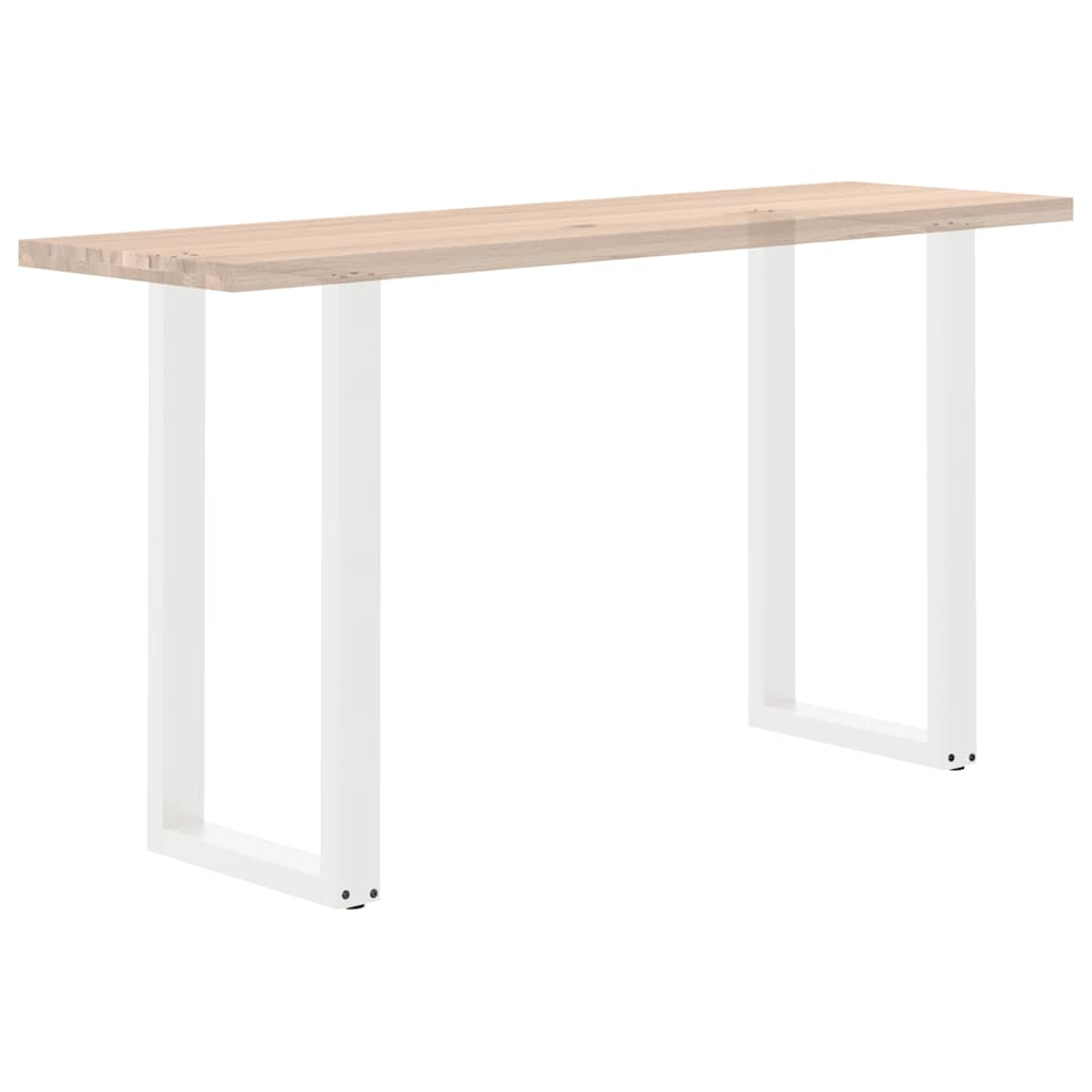 Pieds de table basse forme de U 2 pcs blanc 40x(90-91) cm acier