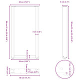 Pieds de table basse forme de U 2 pcs blanc 40x(90-91) cm acier