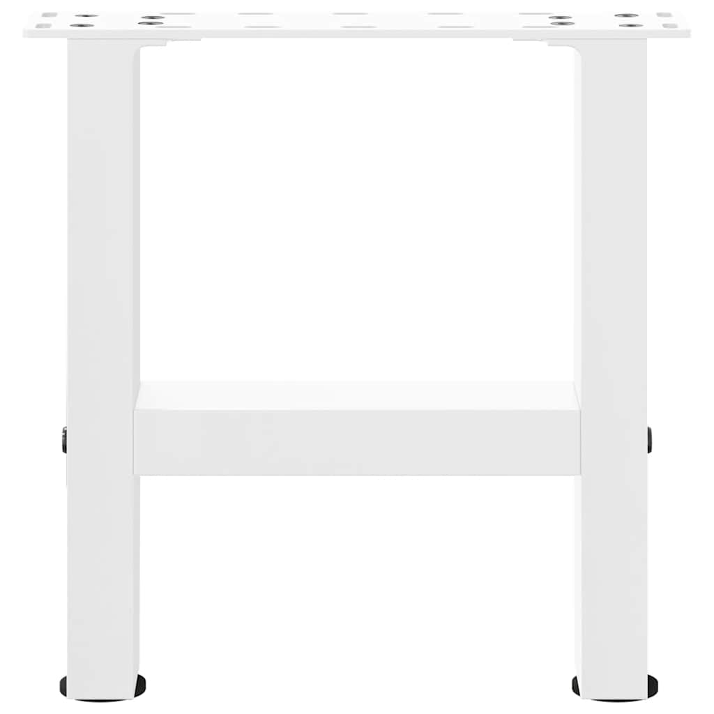 Pieds de table basse blanc 2 pcs 30×30 cm acier