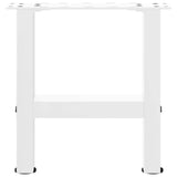 Pieds de table basse blanc 2 pcs 30×30 cm acier