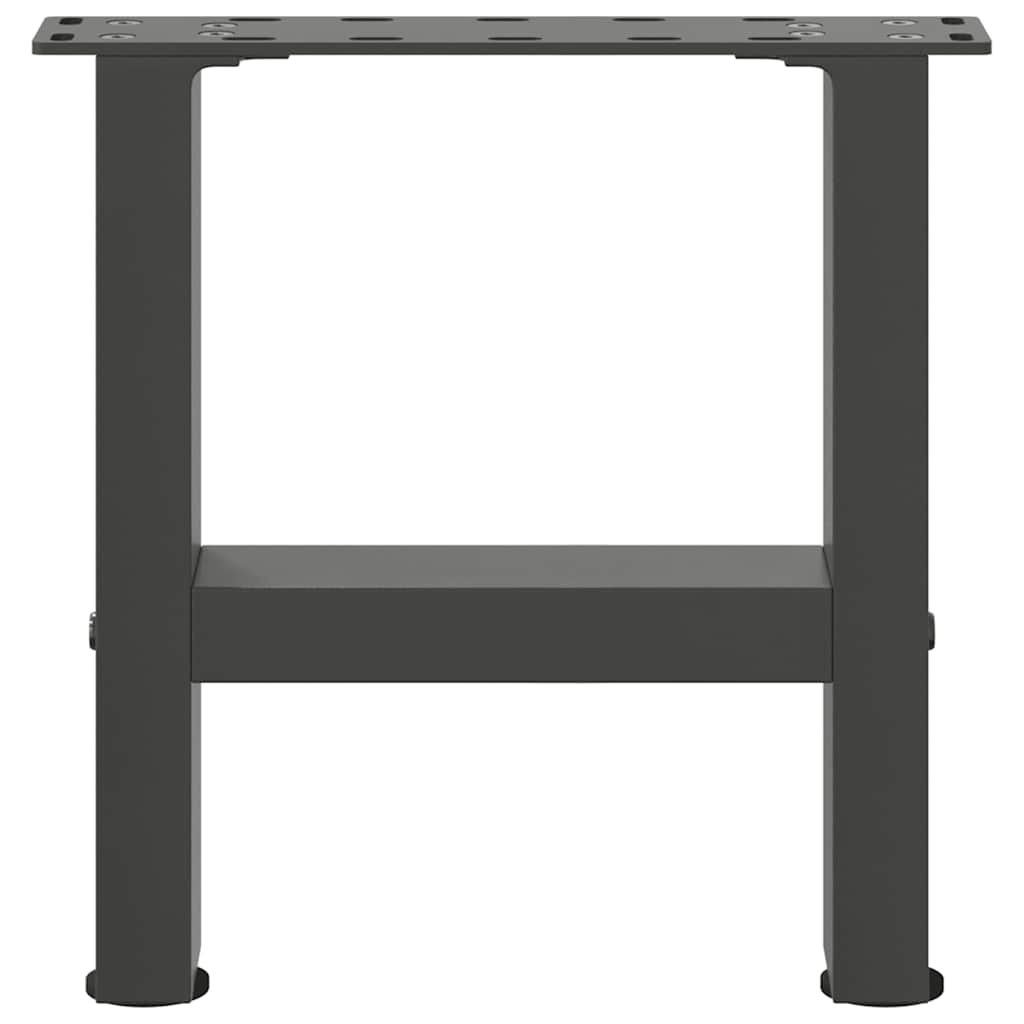 Pieds de table basse anthracite 2 pcs 30×30 cm acier