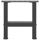 Pieds de table basse anthracite 2 pcs 30×30 cm acier