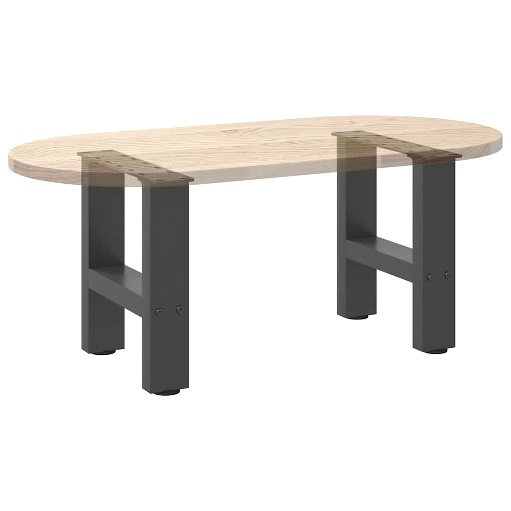 Pieds de table basse anthracite 2 pcs 30×30 cm acier