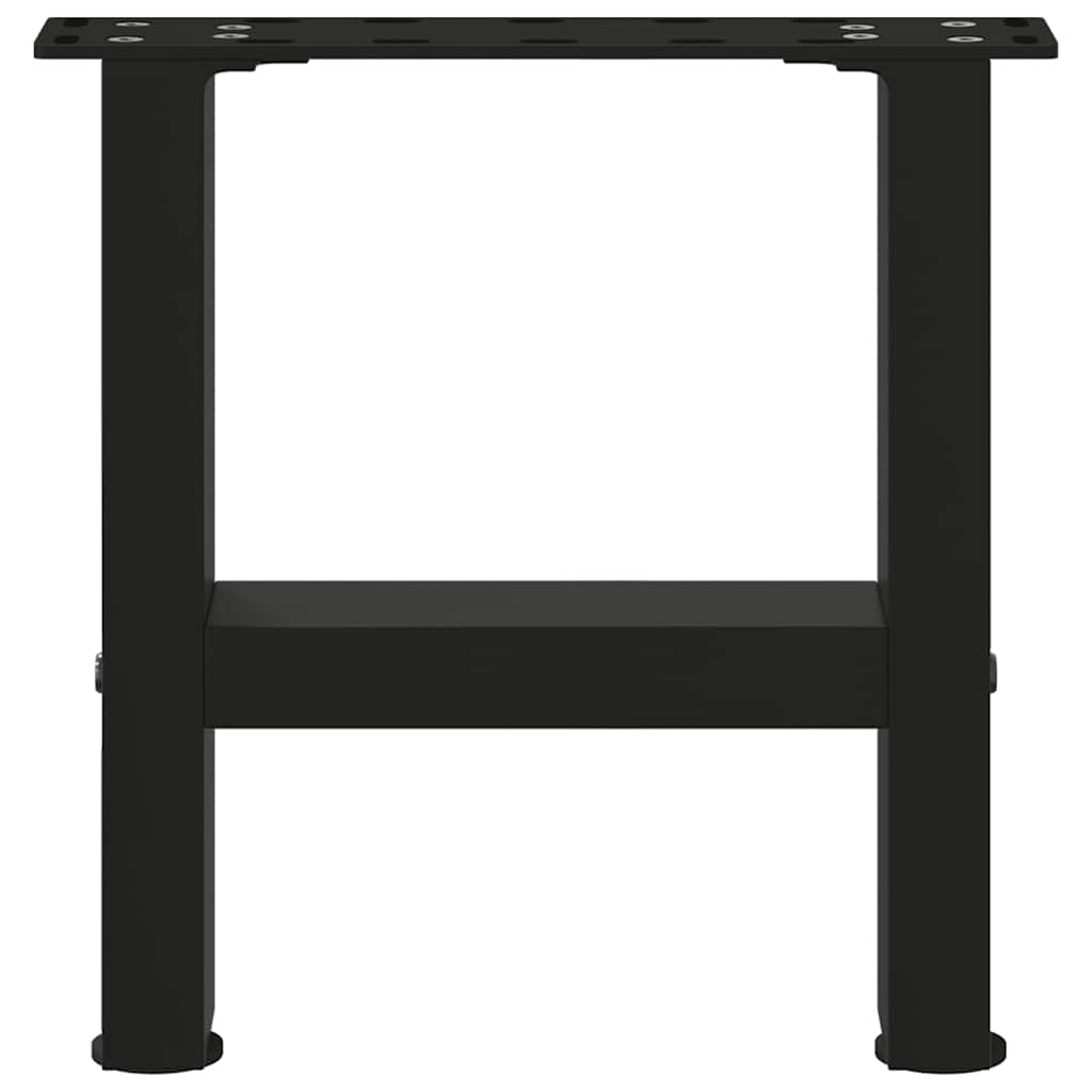 Pieds de table basse noir 2 pcs 30×40 cm acier