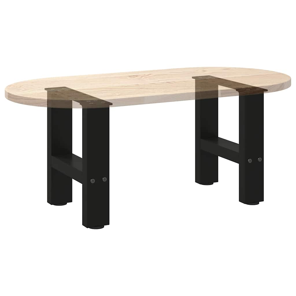 Pieds de table basse noir 2 pcs 30×40 cm acier