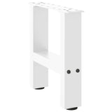 Pieds de table basse blanc 2 pcs 40x(30-31) cm acier