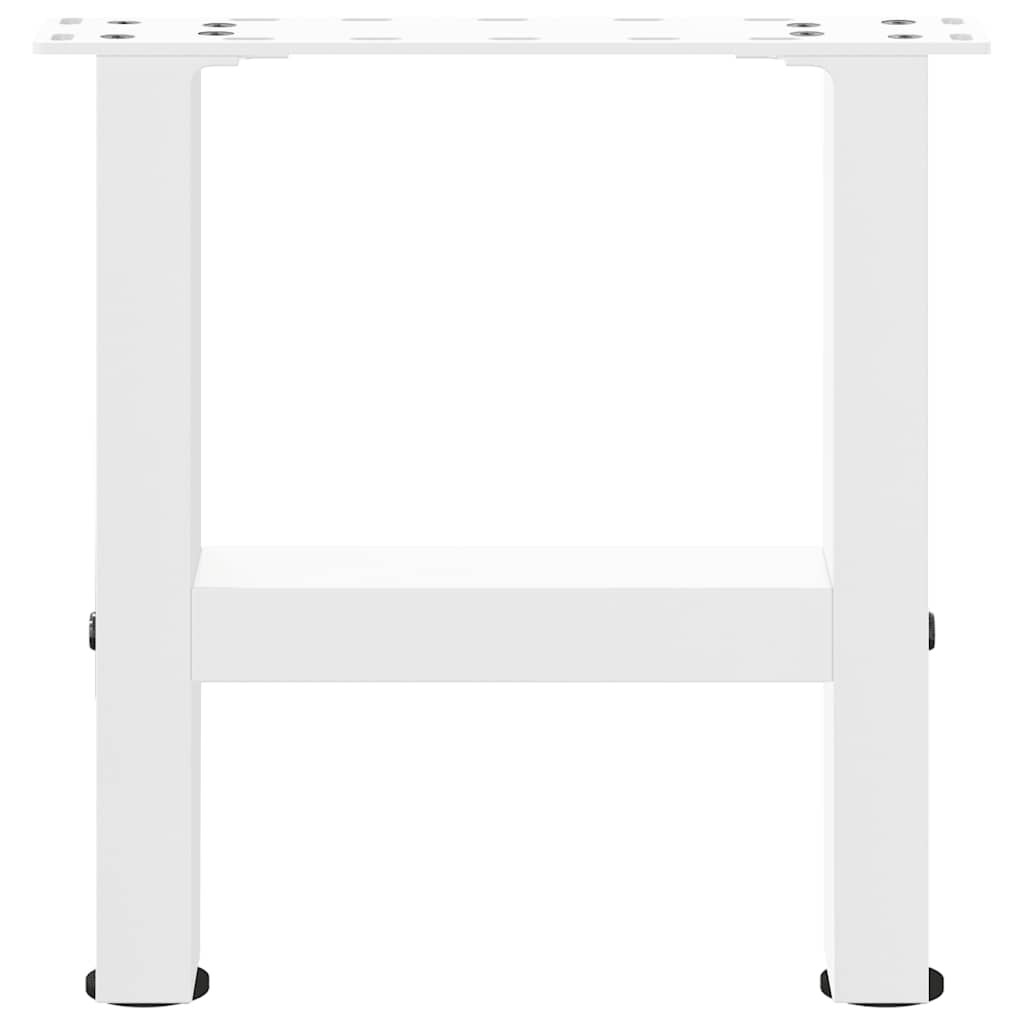 Pieds de table basse blanc 2 pcs 40x(30-31) cm acier