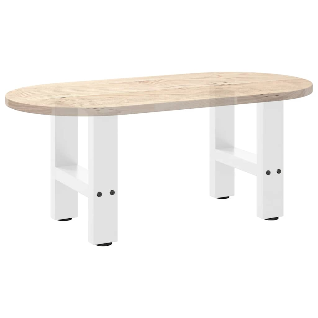 Pieds de table basse blanc 2 pcs 40x(30-31) cm acier