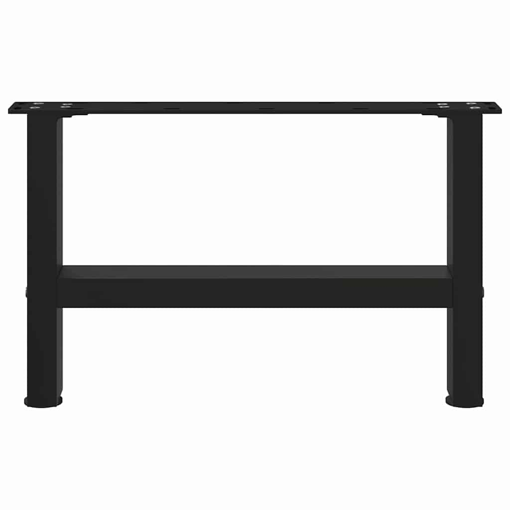 Pieds de table basse noir 2 pcs 30×50 cm acier