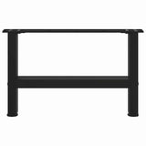 Pieds de table basse noir 2 pcs 30×50 cm acier