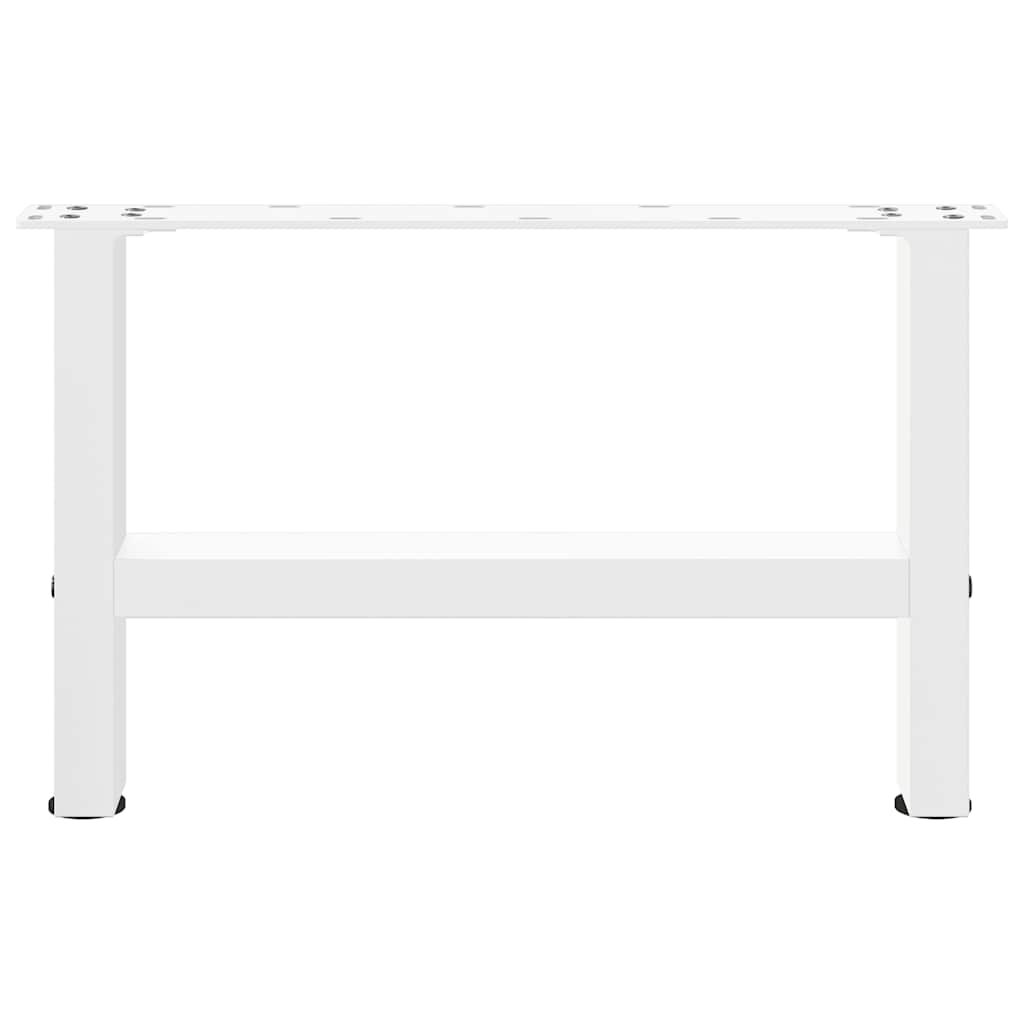 Pieds de table basse blanc 2 pcs 30×50 cm acier