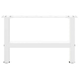 Pieds de table basse blanc 2 pcs 30×50 cm acier