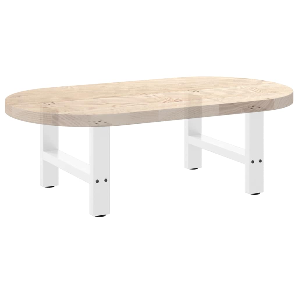 Pieds de table basse blanc 2 pcs 30×50 cm acier