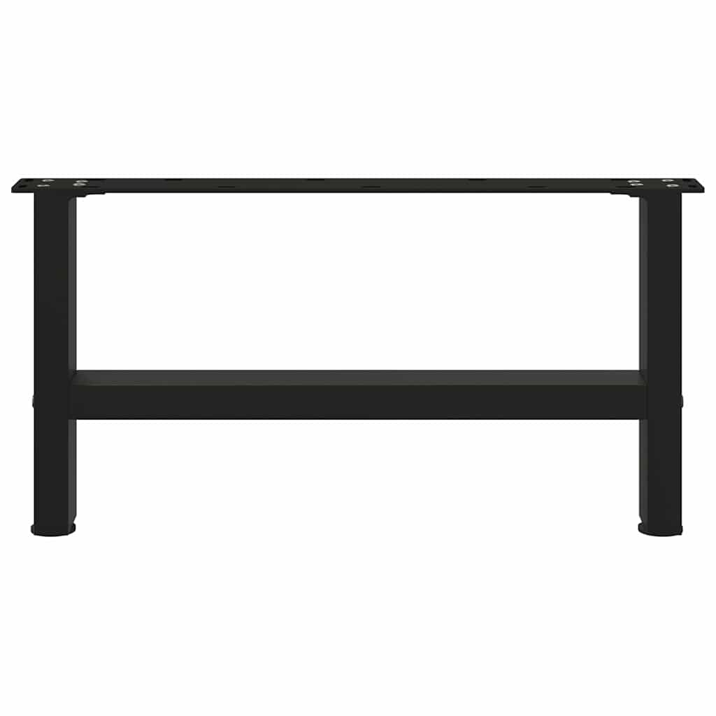 Pieds de table basse noir 2 pcs 30×60 cm acier