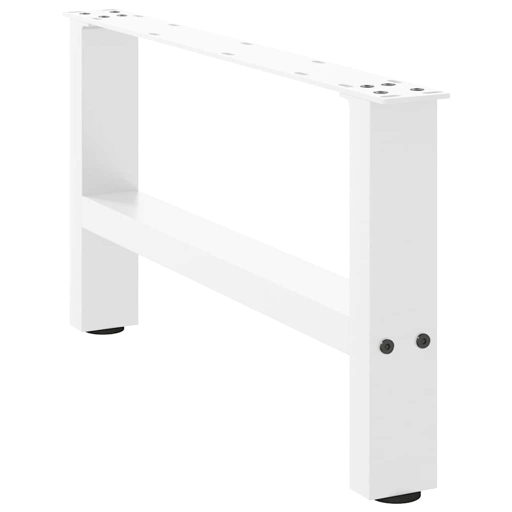 Pieds de table basse blanc 2 pcs 30×60 cm acier