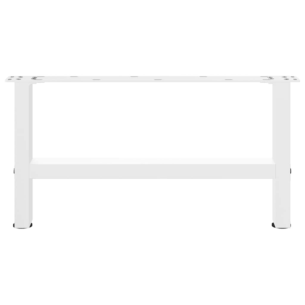 Pieds de table basse blanc 2 pcs 30×60 cm acier