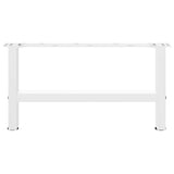 Pieds de table basse blanc 2 pcs 30×60 cm acier