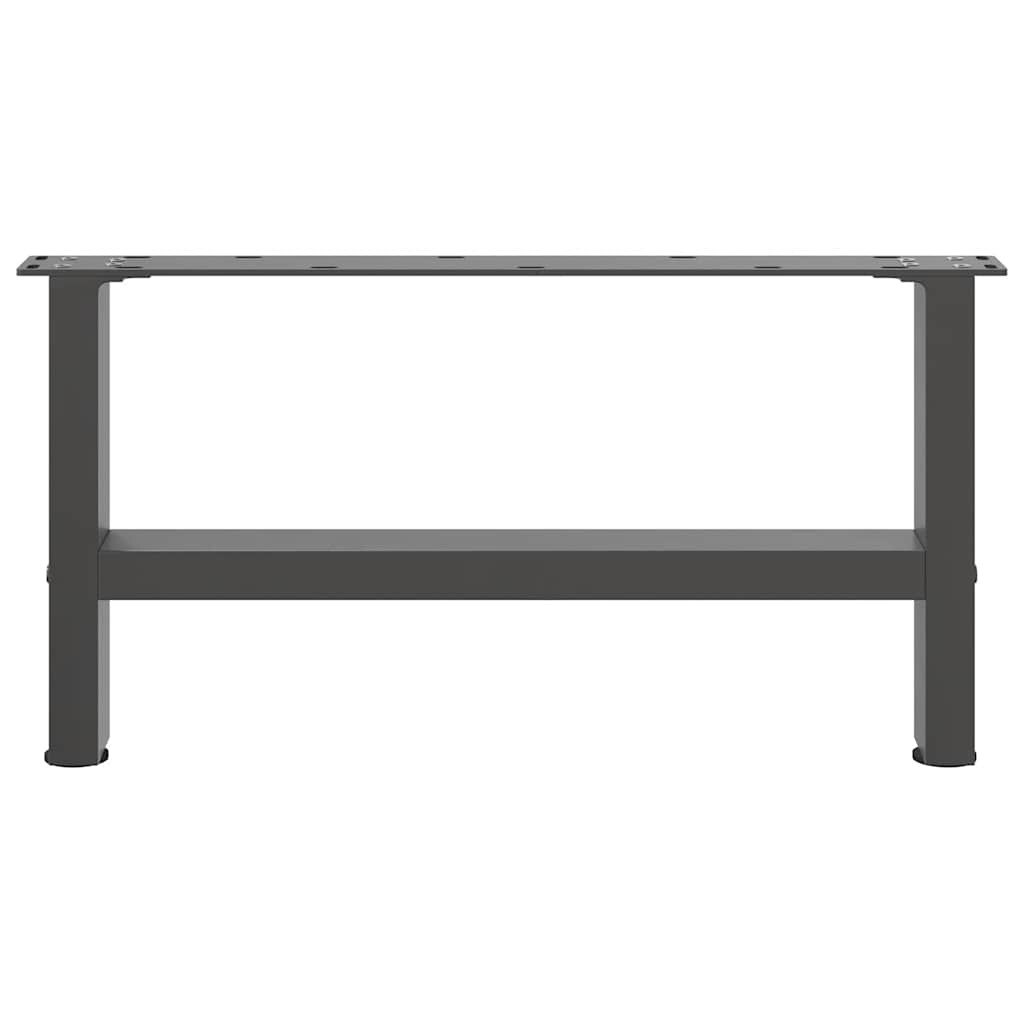 Pieds de table basse anthracite 2 pcs 30×60 cm acier