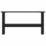 Pieds de table basse noir 2 pcs 30×70 cm acier