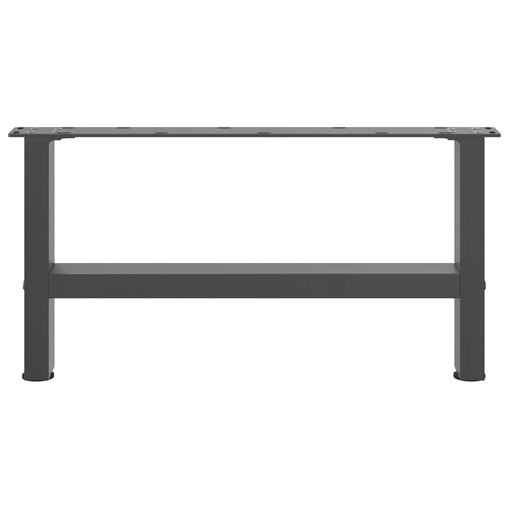 Pieds de table basse anthracite 2 pcs 30×70 cm acier