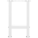 Pieds de table basse blanc 2 pcs 28x(42-43) cm acier