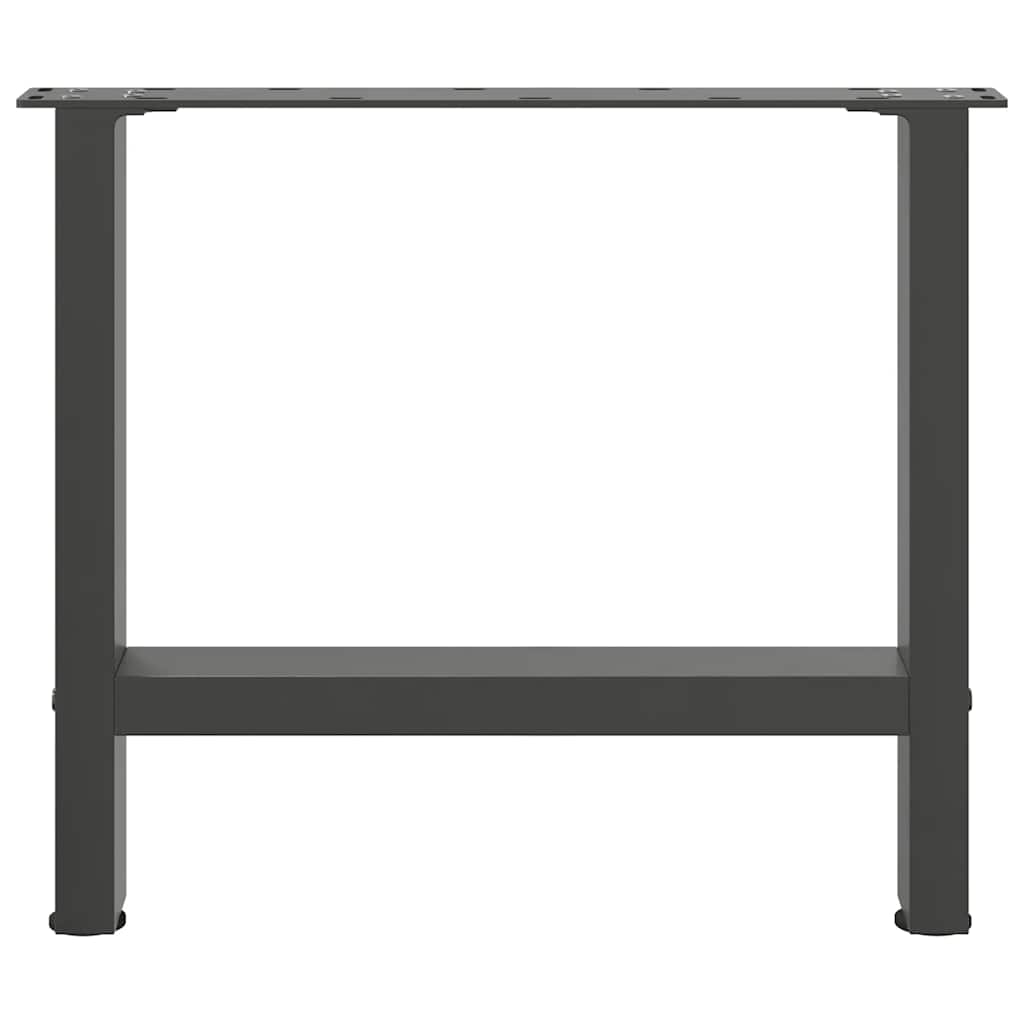 Pieds de table basse anthracite 2 pcs 42×50 cm acier