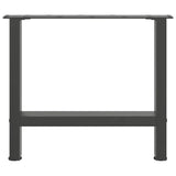 Pieds de table basse anthracite 2 pcs 42×50 cm acier