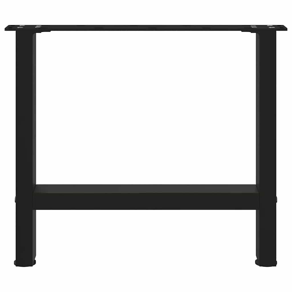 Pieds de table basse noir 2 pcs 60x(42-43) cm acier