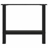 Pieds de table basse noir 2 pcs 60x(42-43) cm acier