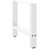 Pieds de table basse blanc 2 pcs 60x(42-43) cm acier