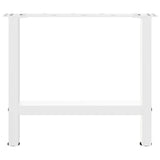 Pieds de table basse blanc 2 pcs 60x(42-43) cm acier