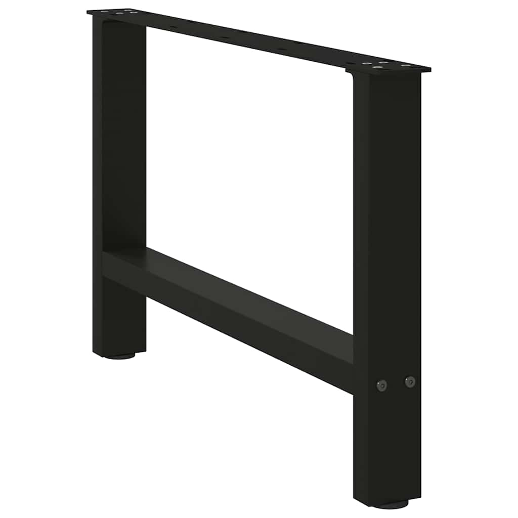 Schwarze Couchtischbeine 2 Stück 70x(42-43) cm Stahl