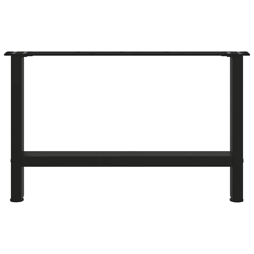 Schwarze Couchtischbeine 2 Stück 70x(42-43) cm Stahl